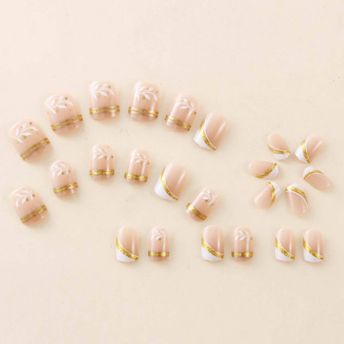 Nail Art Aesthetic - Nude Short Square Press On Nails