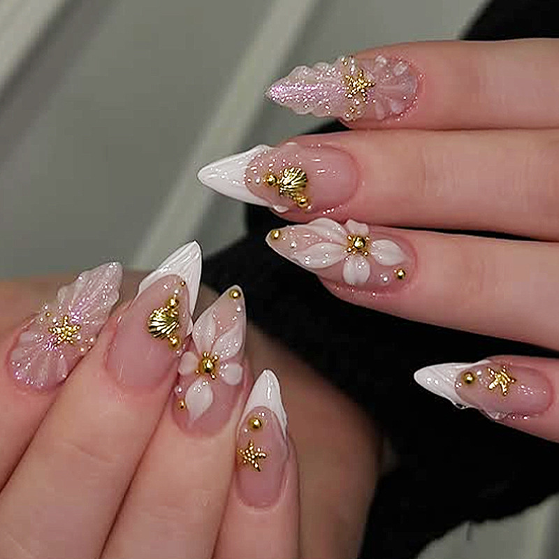 Nail Art Aesthetic - 24pcs Finished Almond Press on Nails