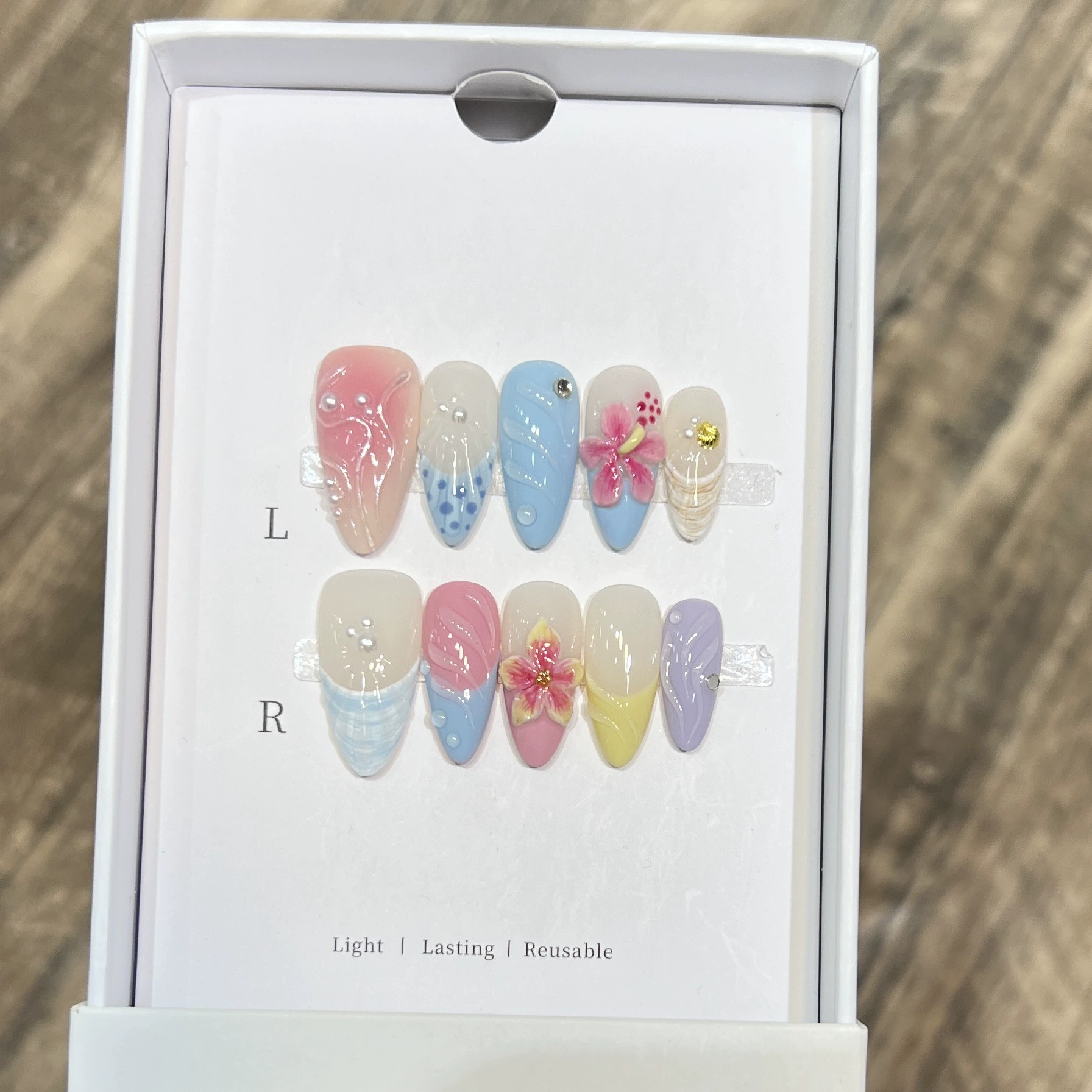 Nail Art Aesthetic - 10Pcs Milky Nude Gentle Handmade Press