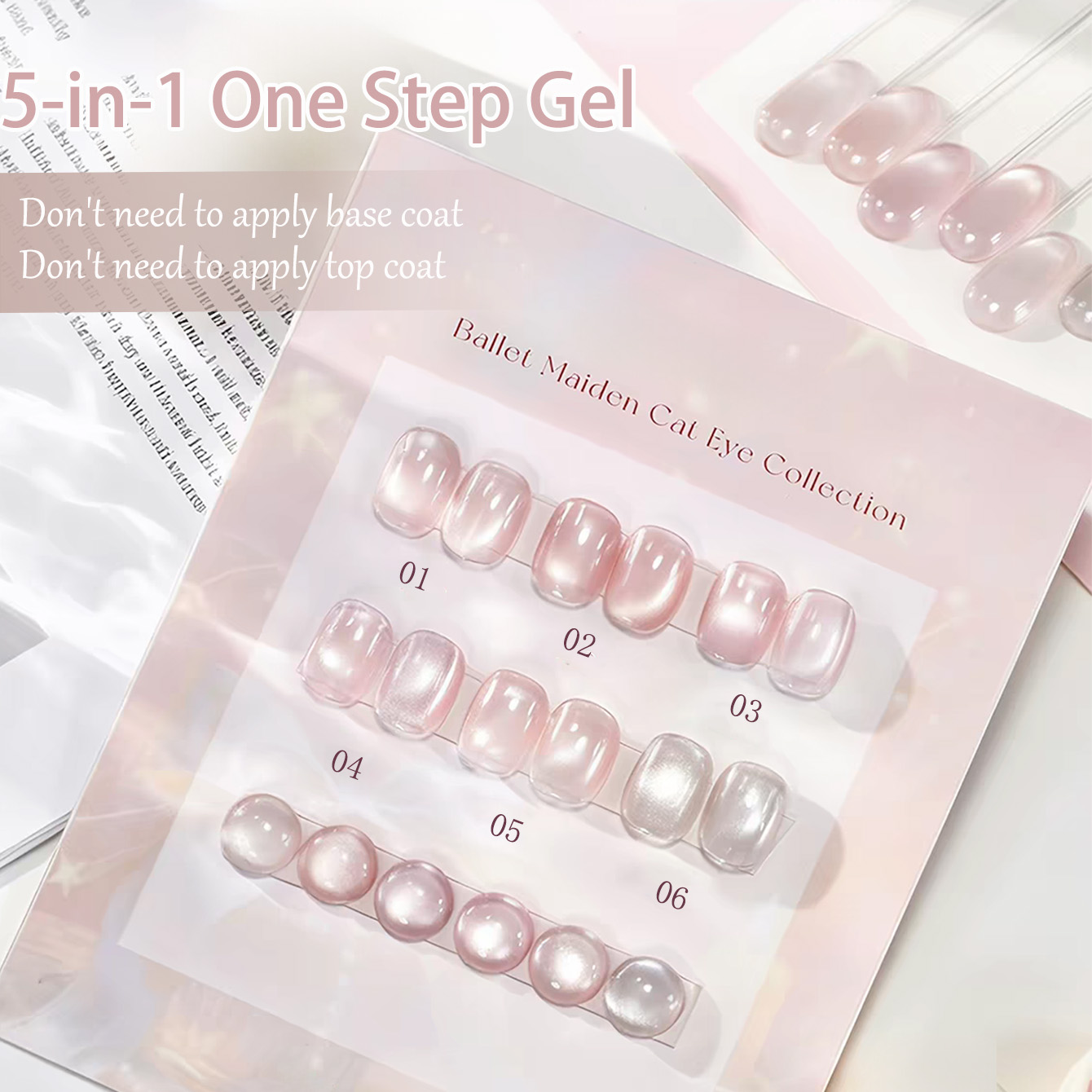SHAKA 1-6pcs Ice Transparent 5 - Nail Art One Stroke 评论和价格