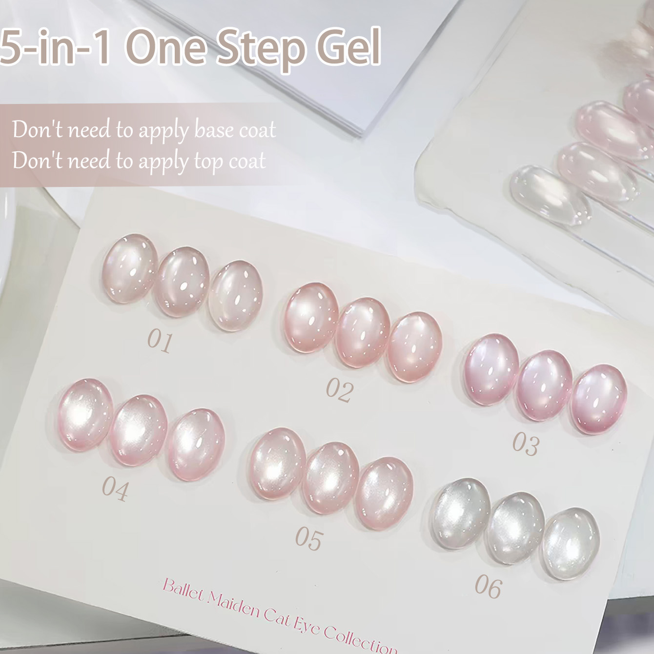 SHAKA 1-6pcs Ice Transparent 5 - Nail Art One Stroke 评论和价格