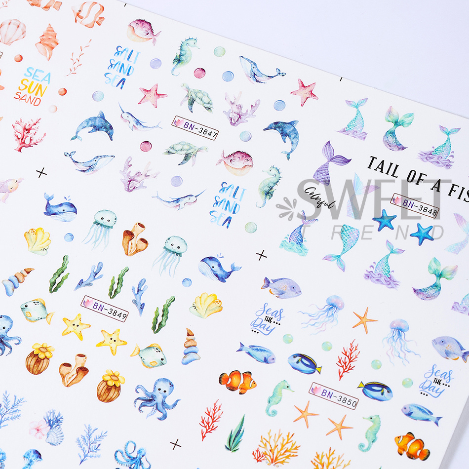 12 Designs Summer Ocean Theme  - Nail Art France 评论和价格