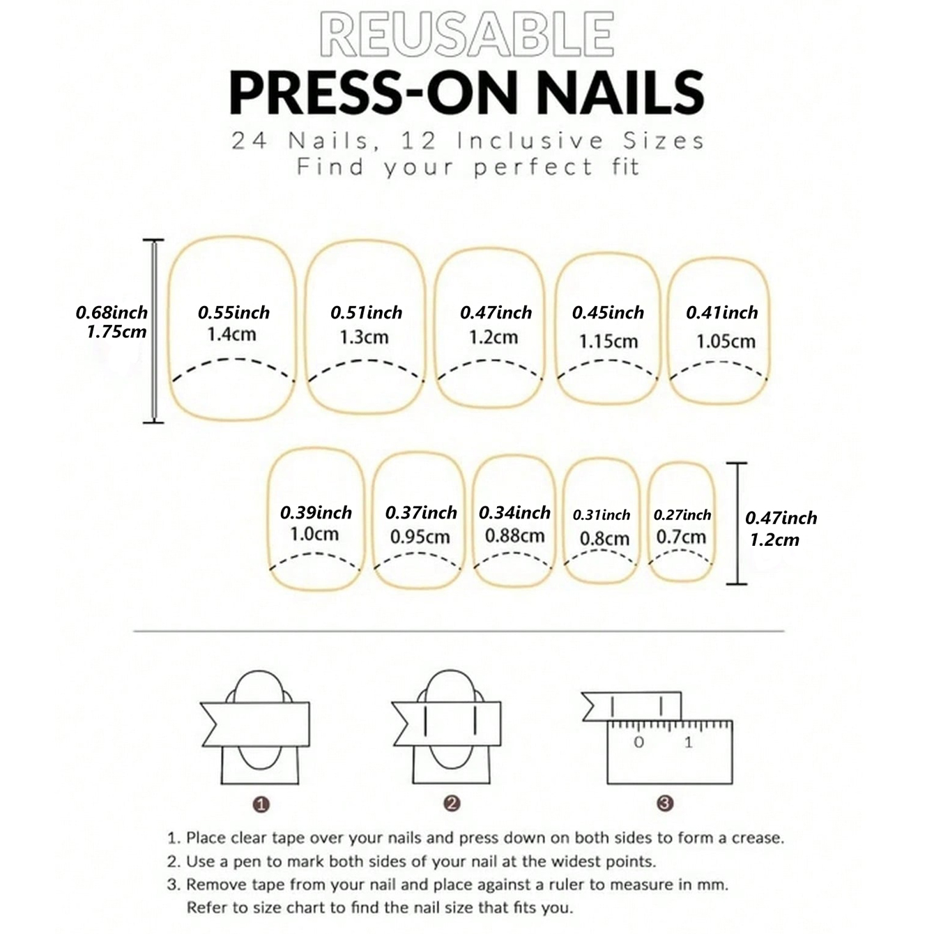 24PCS Short Square White Franc - Nail Art France 评论和价格