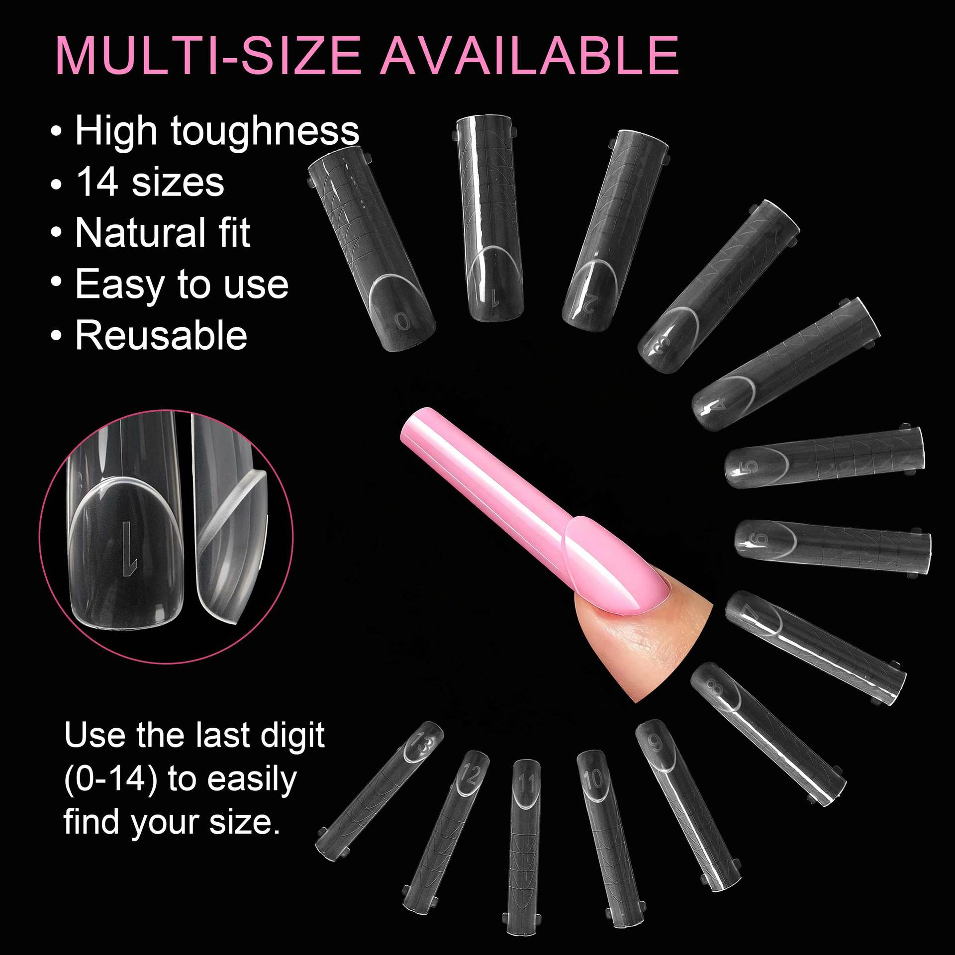 140pcs Flat Edge Nail Extensio - Nail Art Denim 评论和价格