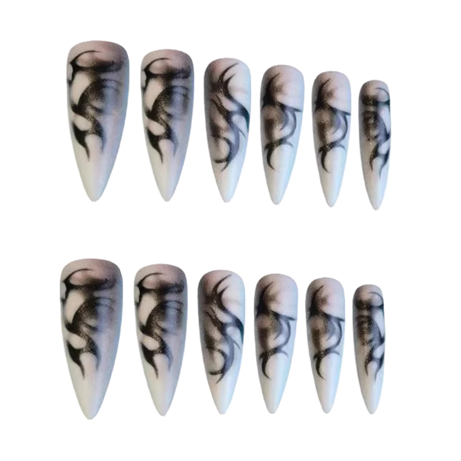 24pcs Punk Cool Long Pointed F - Nail Art Aesthetic 评论和价格