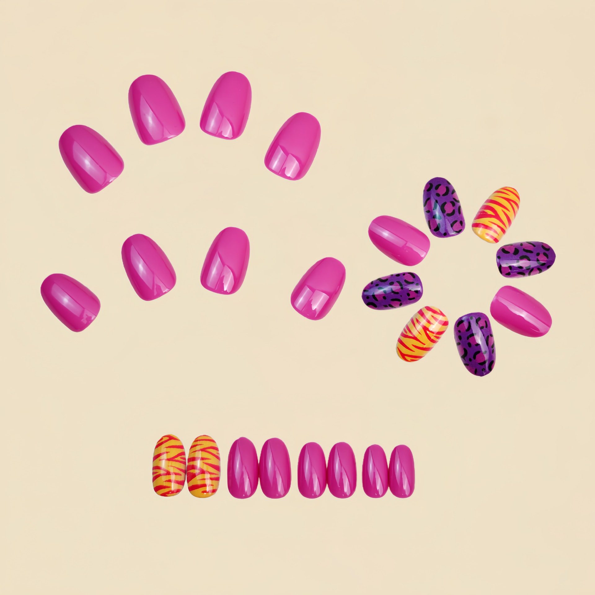 Short long fake nails for wome - Nail Art Aesthetic 评论和价格