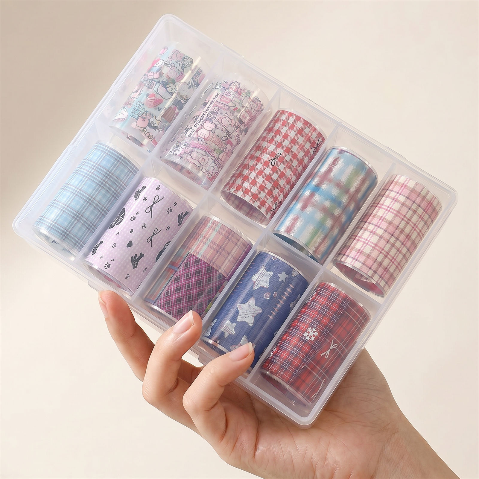 10Rolls Korean Nail Foils for  - Nail Art Denim 评论和价格