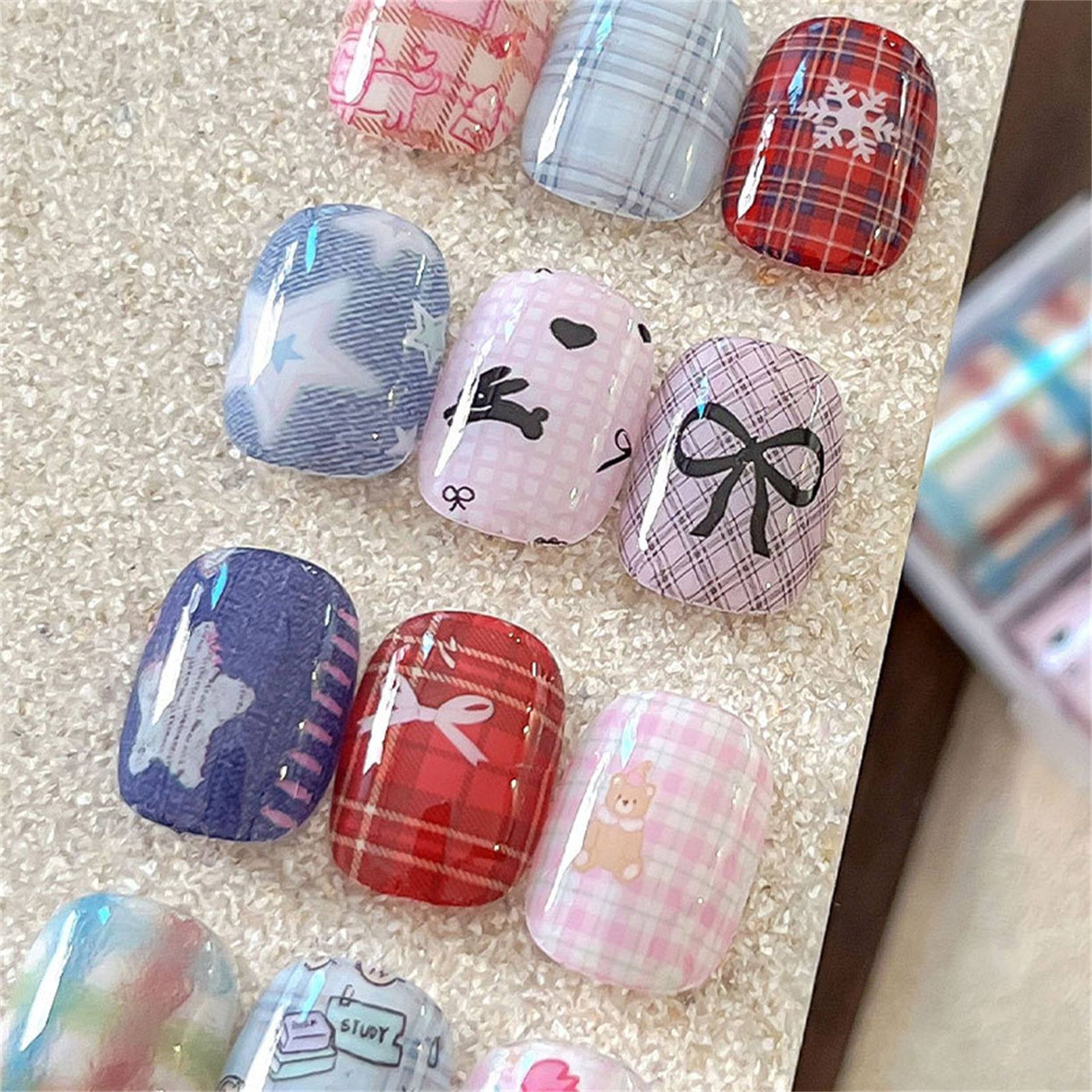 10Rolls Korean Nail Foils for  - Nail Art Denim 评论和价格