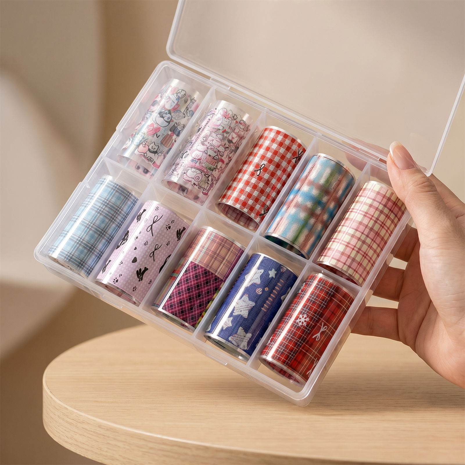 10Rolls Korean Nail Foils for  - Nail Art Denim 评论和价格