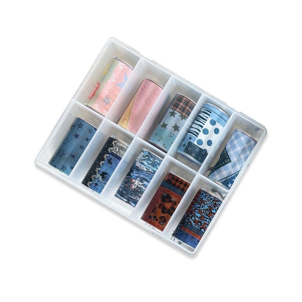 10Rolls Colorful Nail Foils Tr - Nail Art Denim 评论和价格