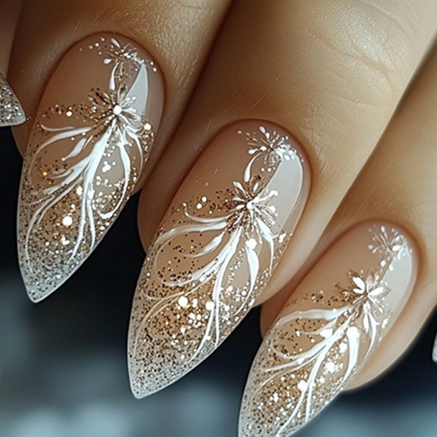 24pcs/set Short Medium fake na - Nail Art Aesthetic 评论和价格