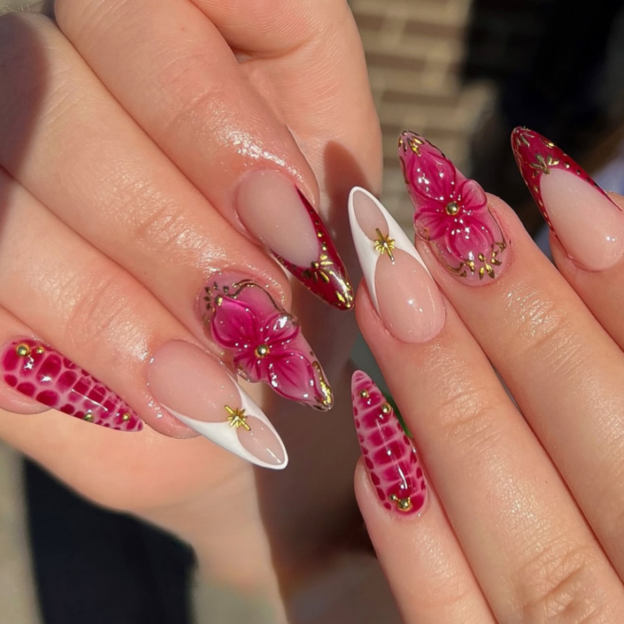 24pcs Finished Almond Press on - Nail Art Aesthetic 评论和价格