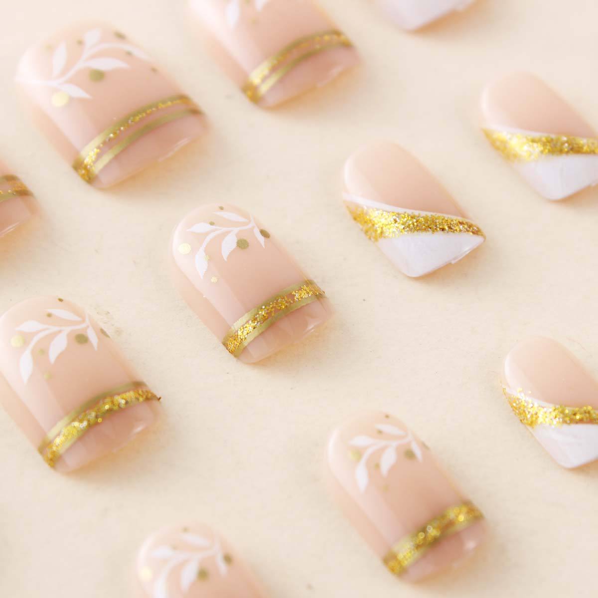 Short Medium fake nails for wo - Nail Art Aesthetic 评论和价格