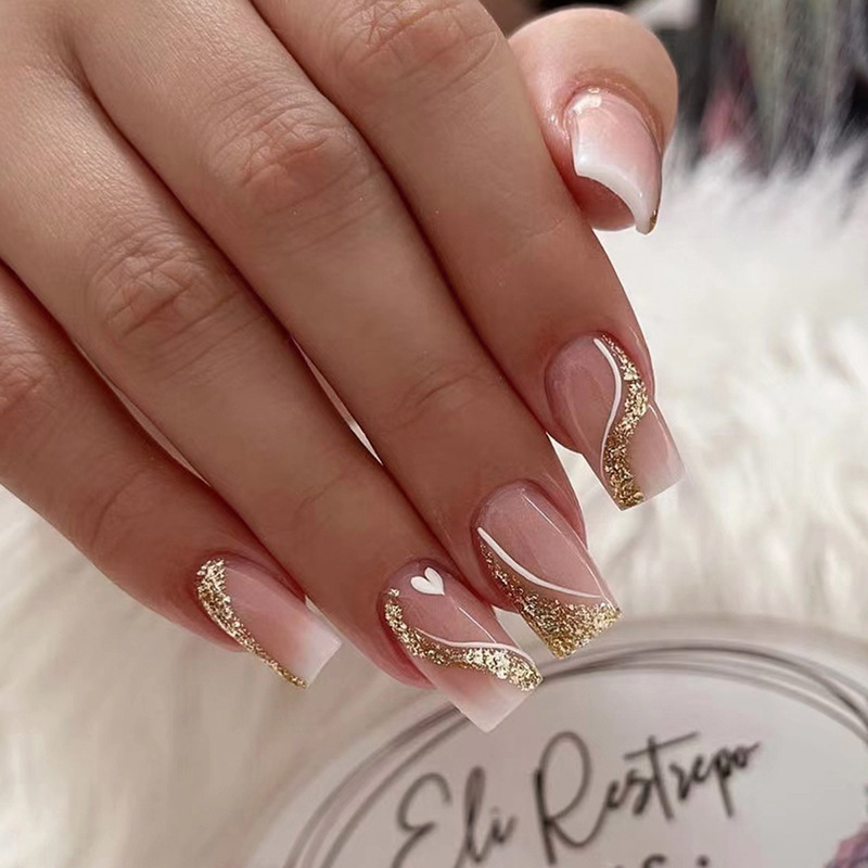 Short Medium fake nails for wo - Nail Art Aesthetic 评论和价格