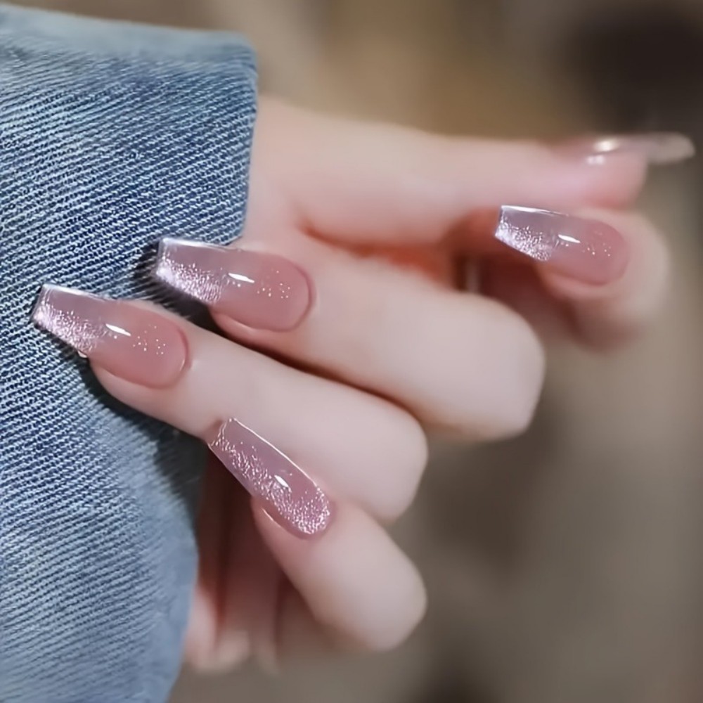 24pcs Sparkling Pink Glitter C - Nail Art Aesthetic 评论和价格