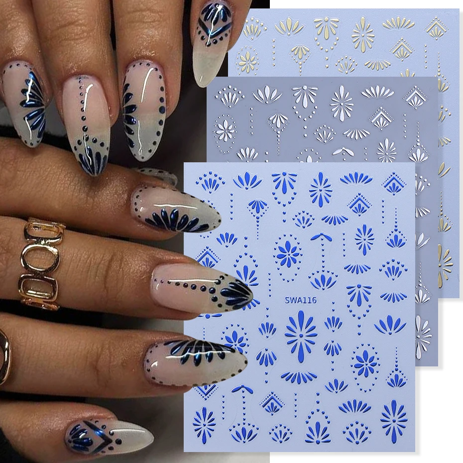 3pcs Bohemian Style Nail Stick - Nail Art France 评论和价格