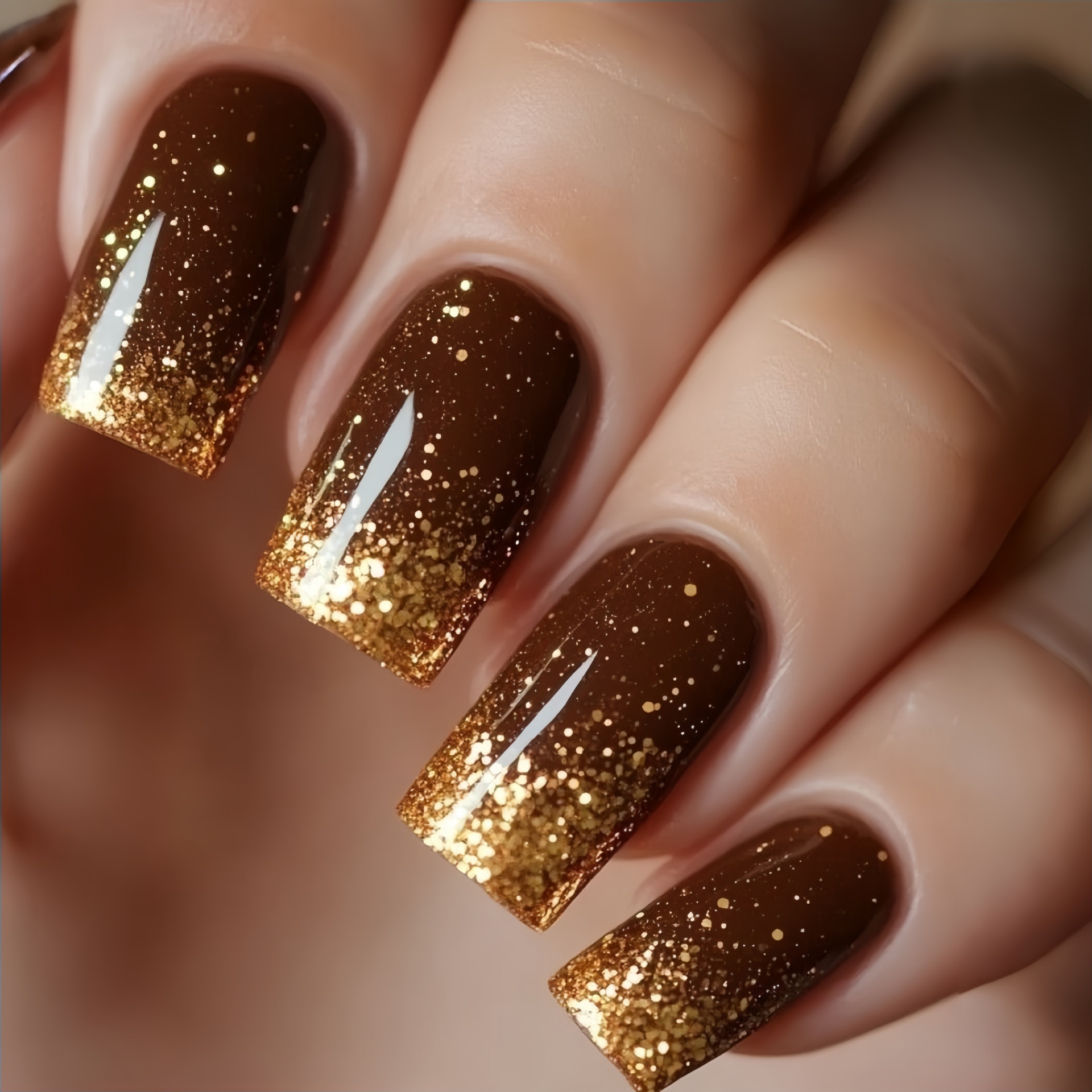 Short Medium fake nails Gradie - Nail Art Aesthetic 评论和价格