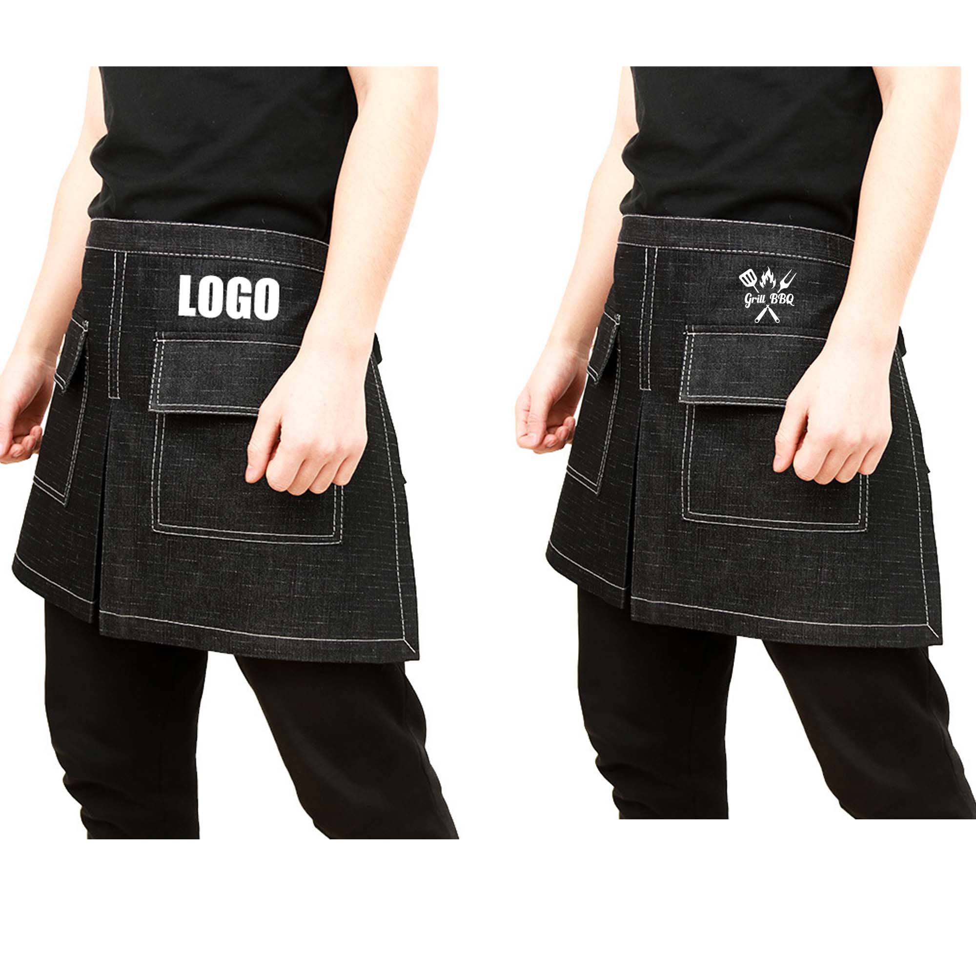 Bust Apron Printed Lettering R - Nail Art Denim 评论和价格