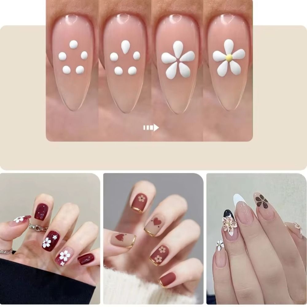 5 Petal Flower Nail Dotting Pe - Nail Art One Stroke 评论和价格