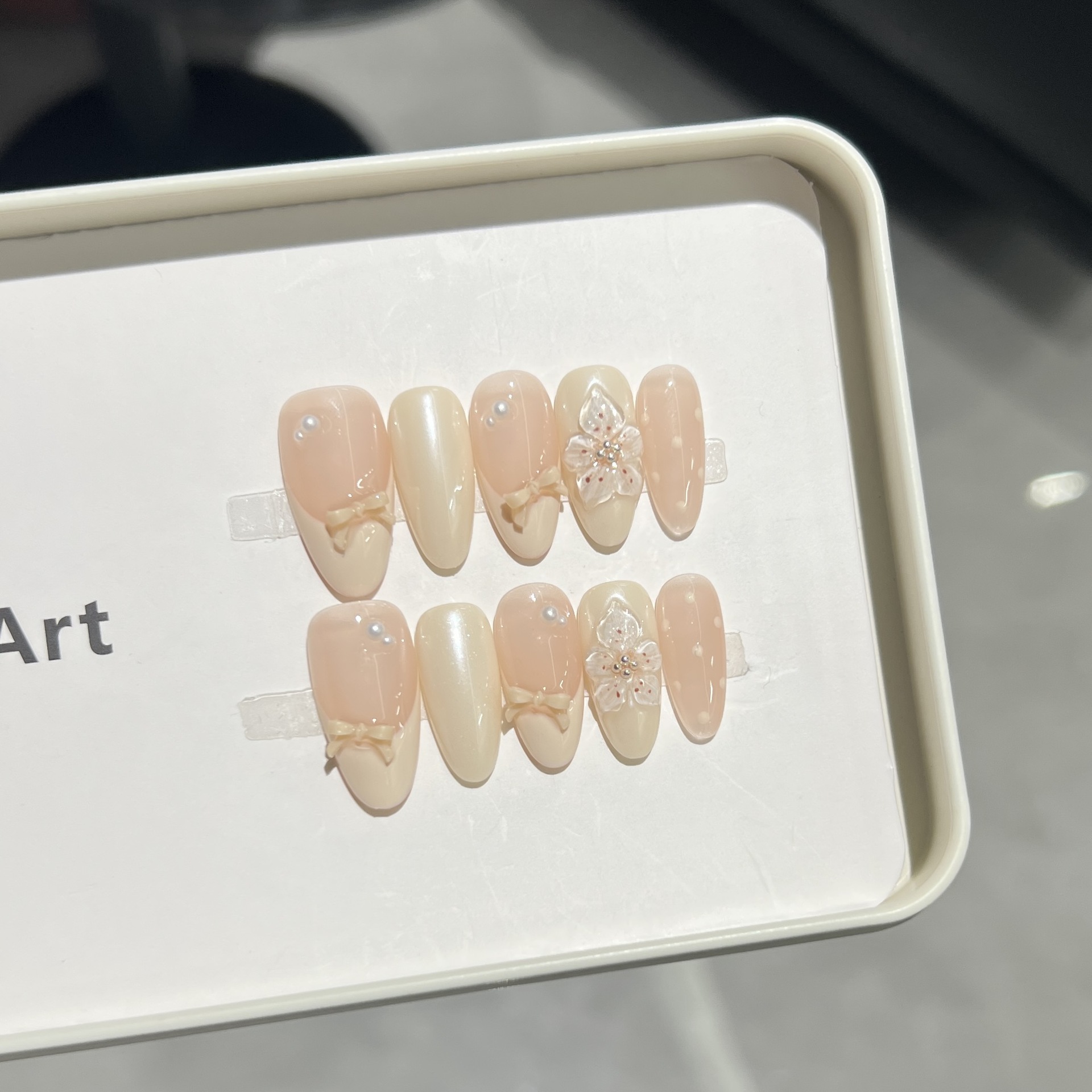 10Pcs Milky Nude Gentle Handma - Nail Art Aesthetic 评论和价格