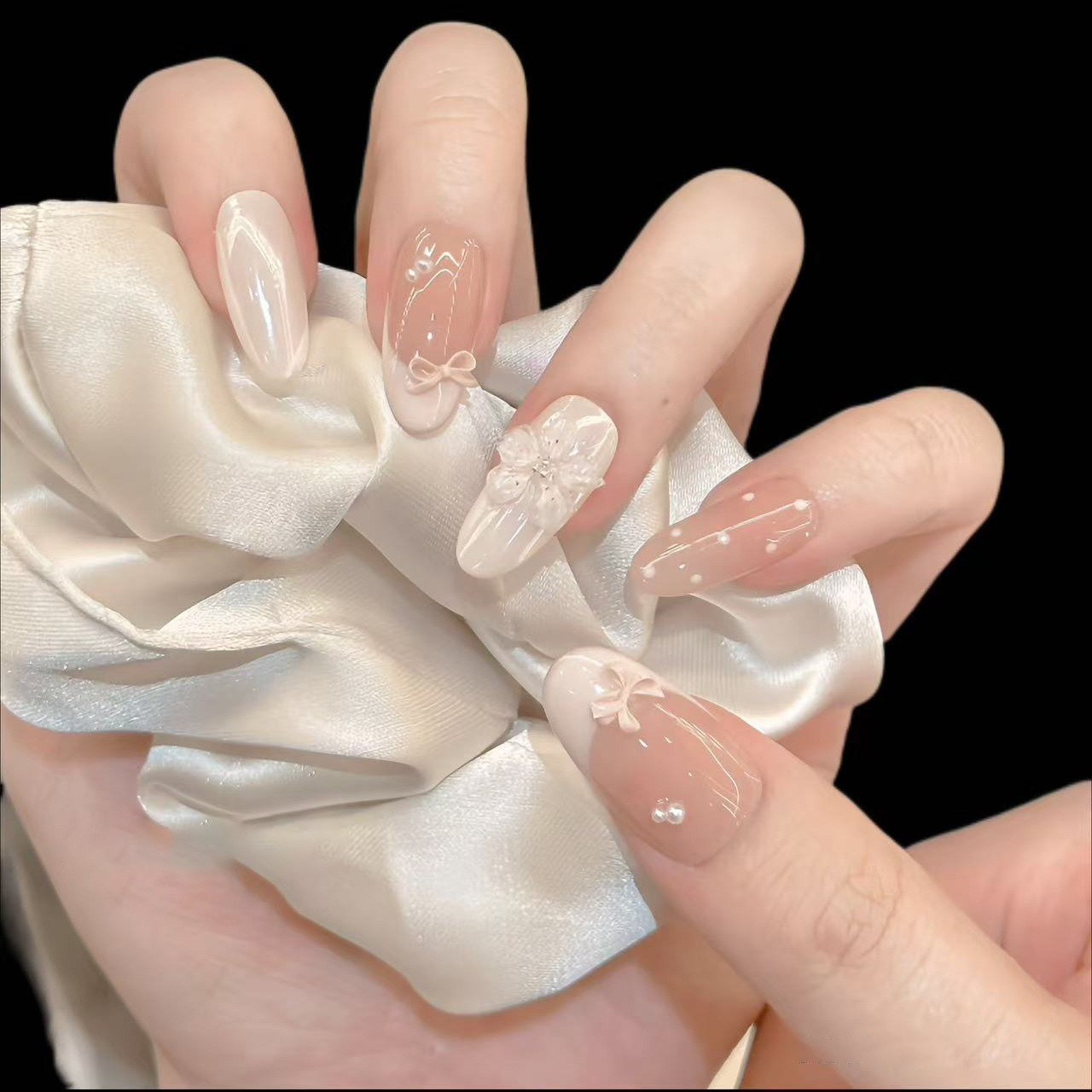 10Pcs Milky Nude Gentle Handma - Nail Art Aesthetic 评论和价格